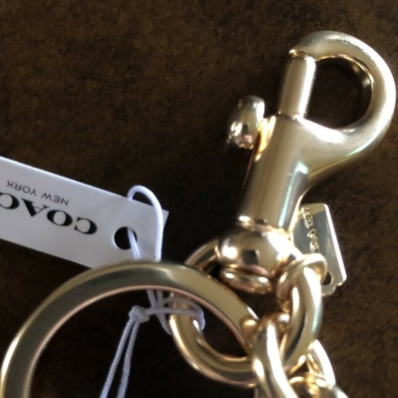 NWT! COACH SIGNATURE HEART KEYCHAIN CHARM FOB - Picture 5 of 7
